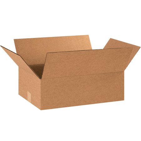 THE PACKAGING WHOLESALERS 18 x 12 x 6 Flat Cardboard Corrugated Boxes BS181206